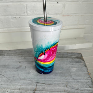 Painted Lid Tumbler