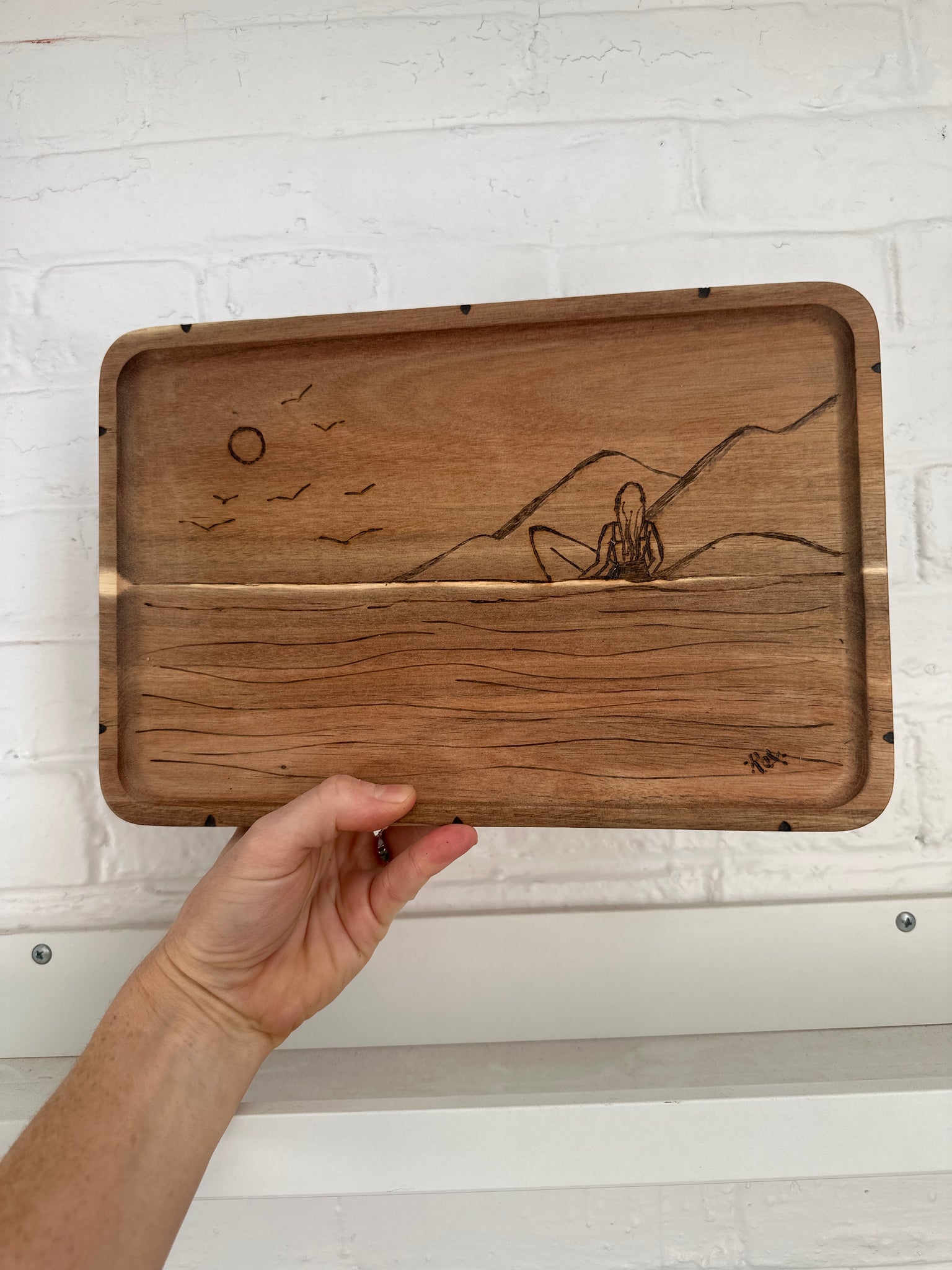 Wood Burned Tray