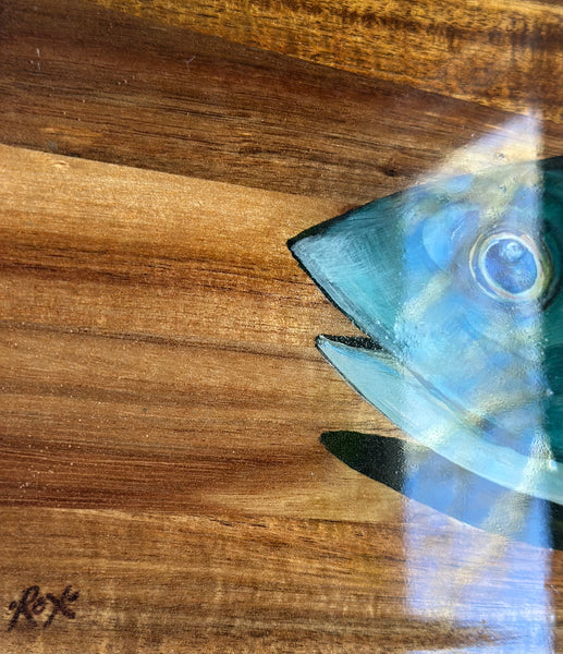 Resin Wood Tray -Fish