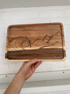 Wood Burned Tray