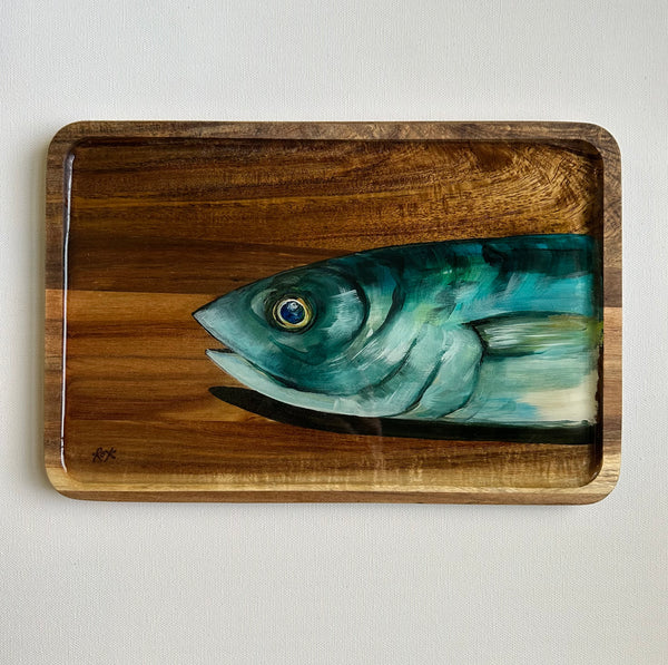 Resin Wood Tray -Fish