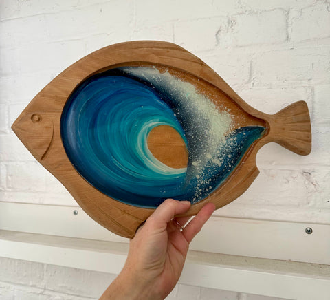 Painted Wood Tray