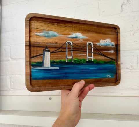 Painted Wood Tray