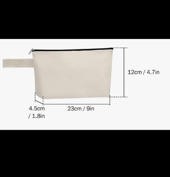 Small Canvas Zip Bag