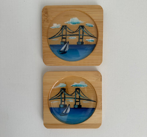 Bamboo Coaster Set