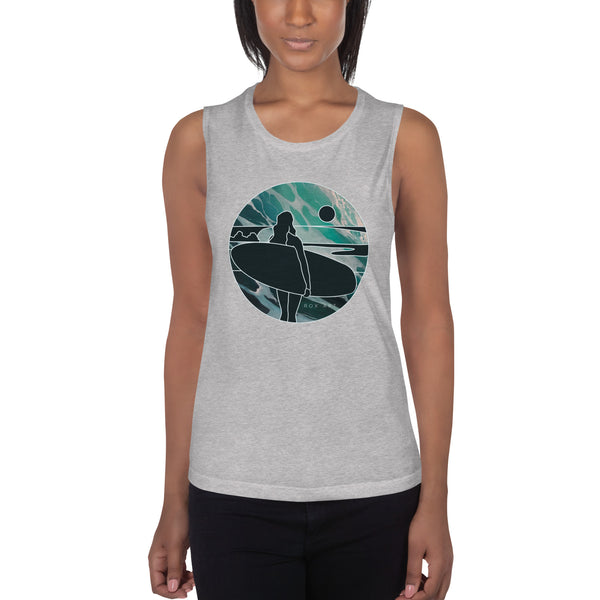 Green Surf Muscle Tank