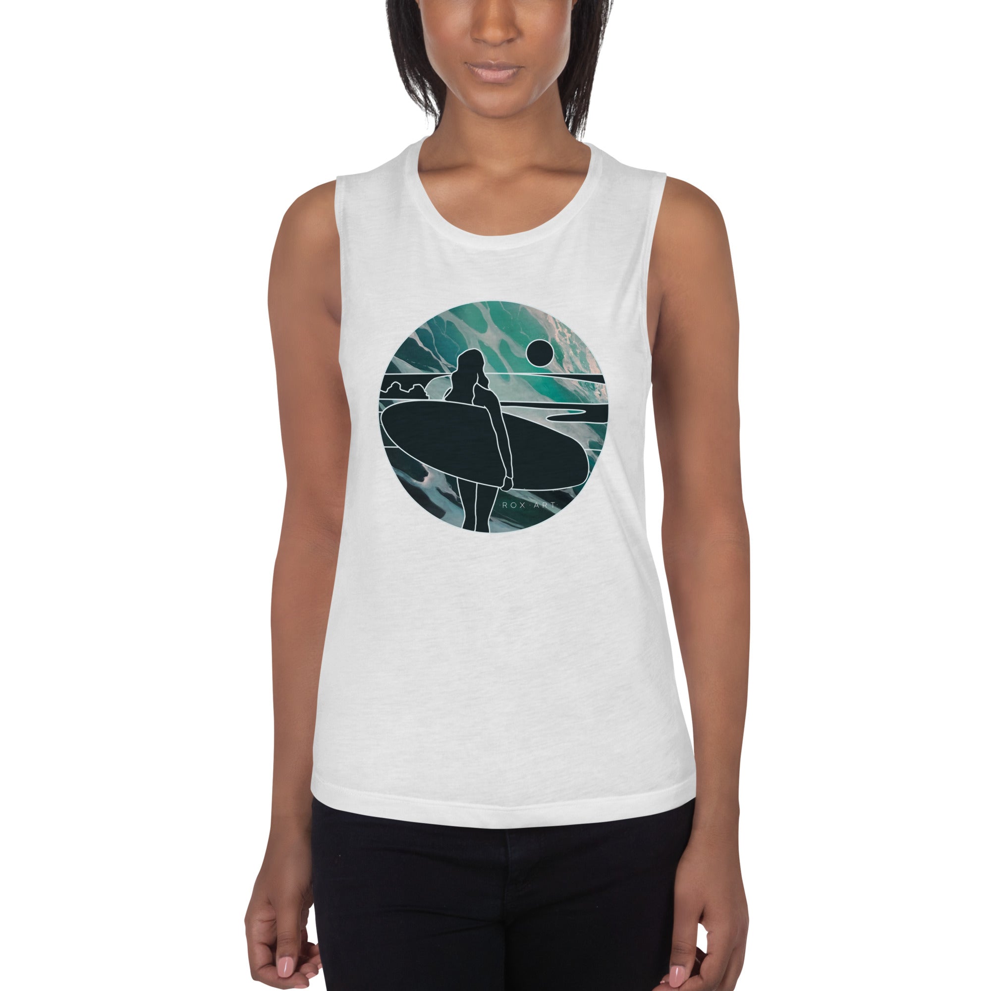 Green Surf Muscle Tank