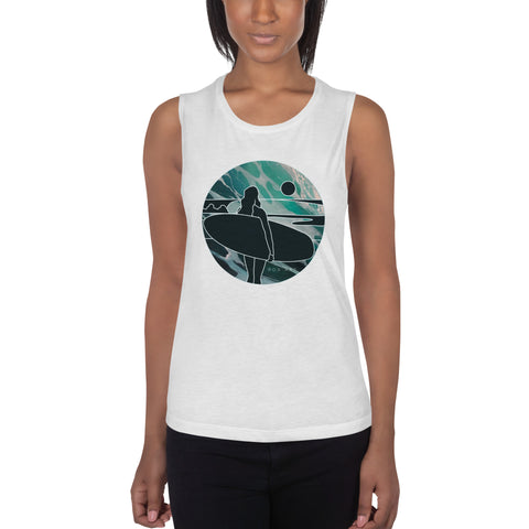 Green Surf Muscle Tank