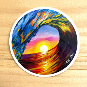 Sunset Wave Sticker